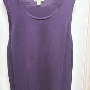 Coldwater Creek Deep Purple Knit Plus Size 3X Shell Top